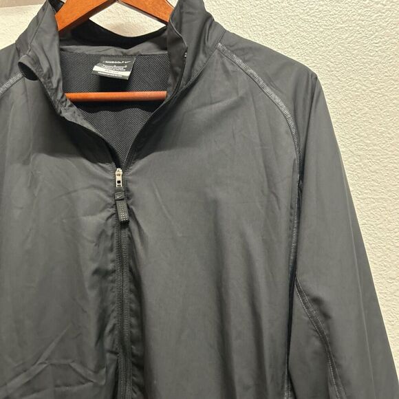Nike Jacket Mens Large Black Dri-Fit Full Zip Windbreaker Gorpcore Y2K Stitch - Picture 4 of 15